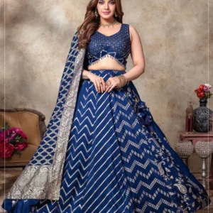 Gorgeous Blue silk lehenga choli for women