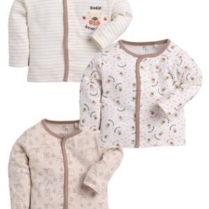 Cotton Full Sleeve Round Neck Pack Of 3 Tees For Baby Boy's(0-6 months)