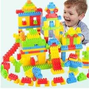 DIY Plastic Building Blocks for Kids(250 Pieces Blocks with 38 Wheels)